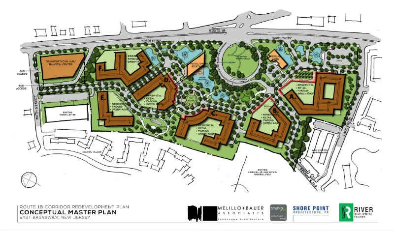 A map of the master plan for a residential community.