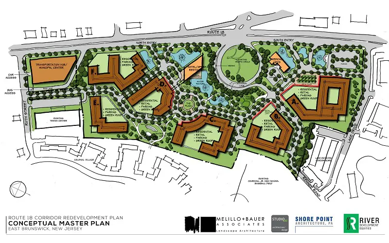 Route-18-concept-plan A map of the master plan for a residential community.